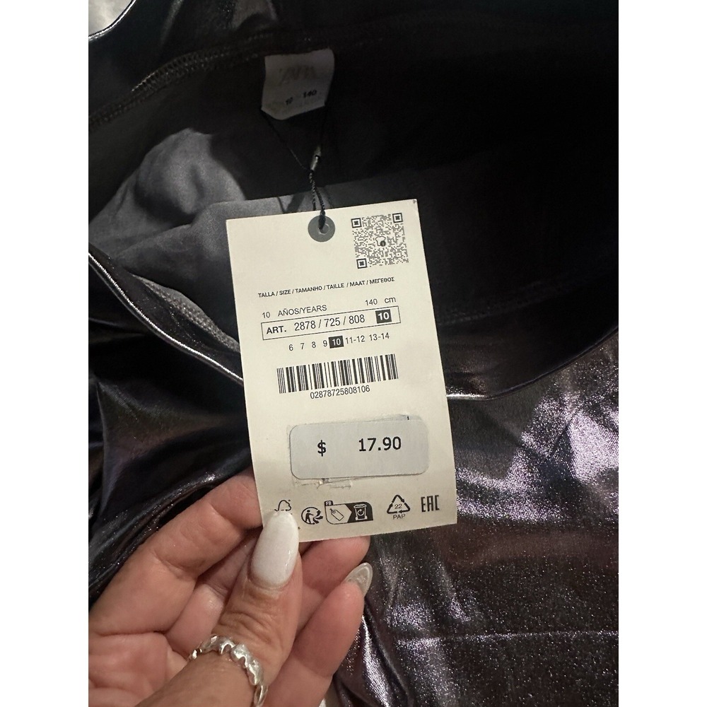ZARA Kids Bronze Metallic Leggings Size 10, Pants, Leggings, - Picture 5 of 9